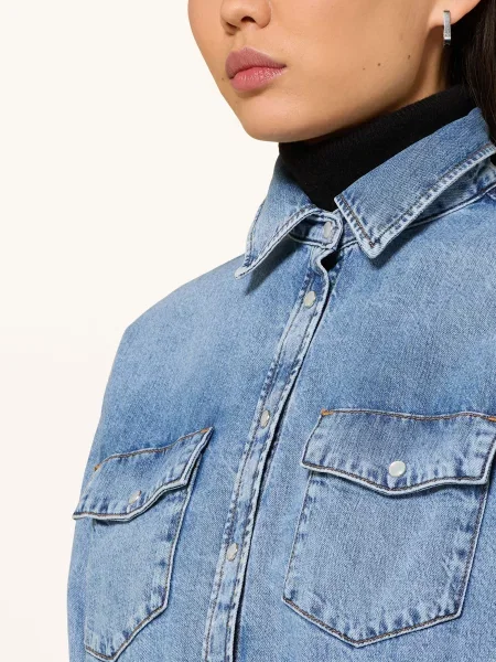 Gant Bluzka Jeansowa blau niebieska