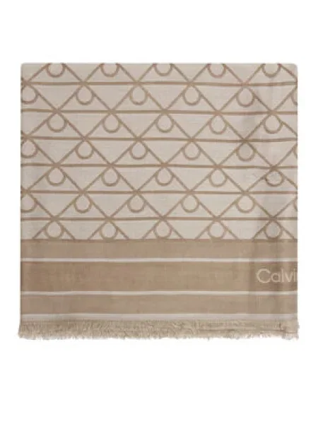 Jacquard sál Calvin Klein bézs