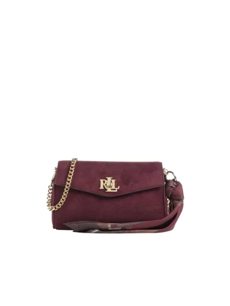Torebka Lauren Ralph Lauren skórzana czerwona