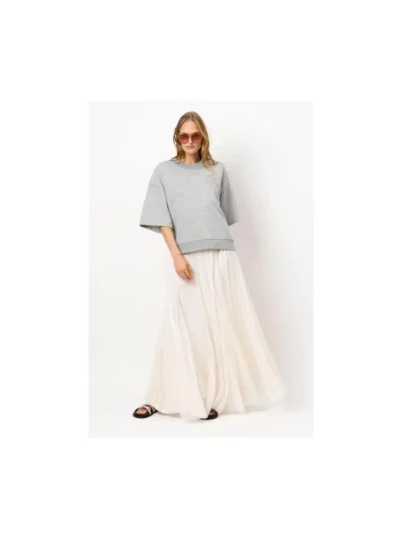Sweter Dante 6 z rękawem kimono szary