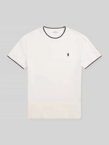 Polo Ralph Lauren Koszulki Mężczyzna L T-shirt z okrągłym dekoltem o klasycznym kroju biały