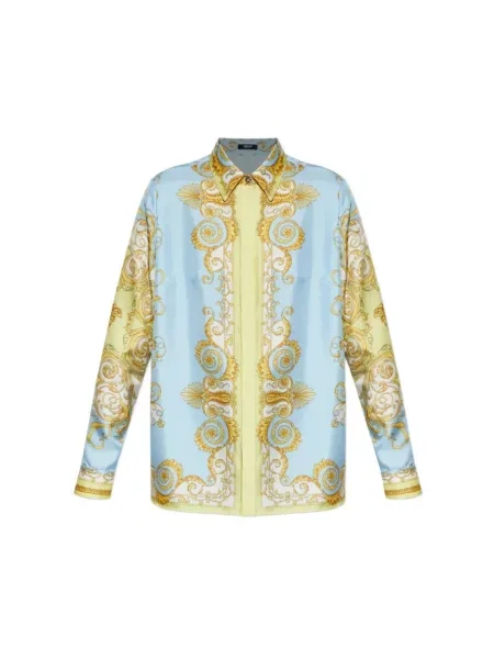 Jedwabna wielobarwność koszula Versace