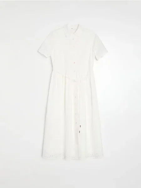 Міді сукня з ажурними деталями білий