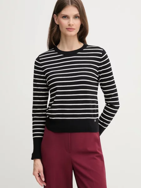 Пуловер Dkny от лека материя черно