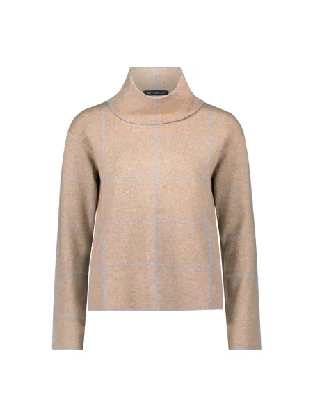 Sweter Betty Barclay w kratkę beżowy