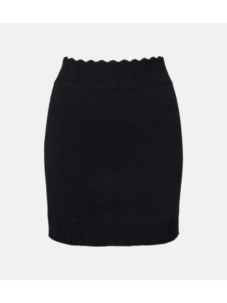 Fustă Chloé de lână negru