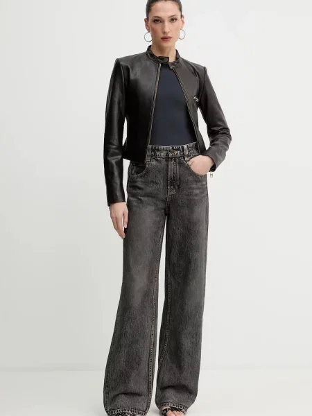 Кожаная куртка Miss Sixty коричневая