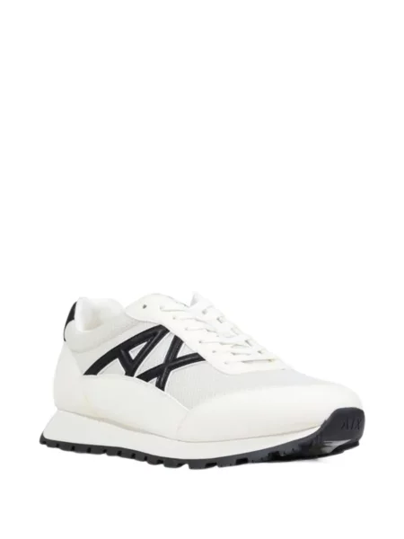 Sneakerși Armani Exchange cu autograf alb