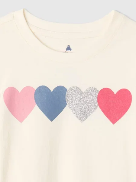 Tricou copii Gap alb
