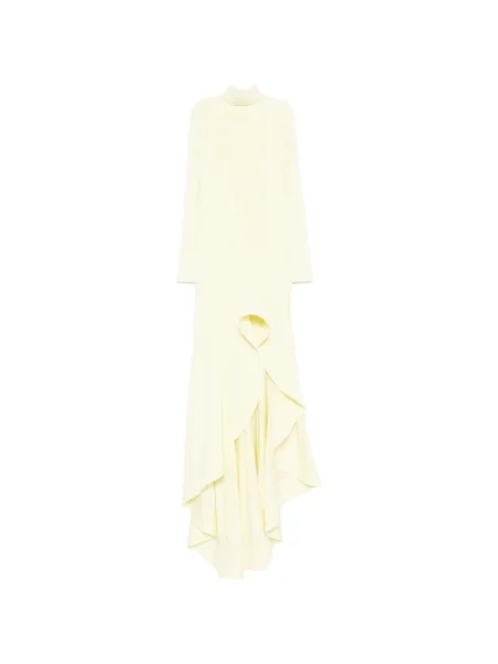 Rochie Stella Mccartney cu volane asimetrică galben
