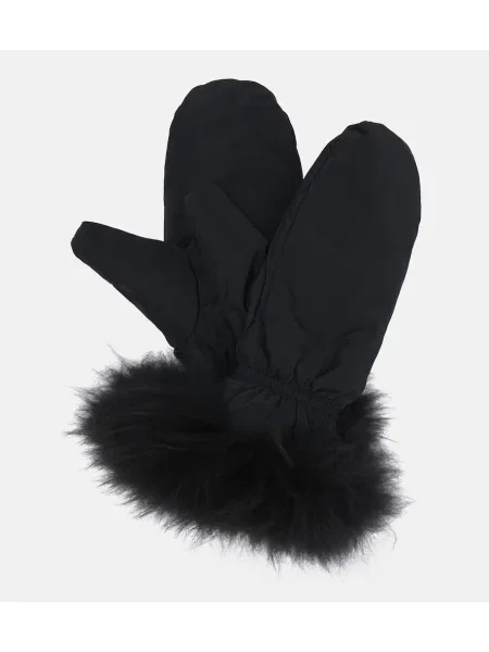 Volnene rokavice Yves Salomon črna