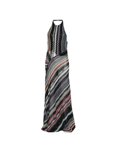 Maxi rochie maxi Missoni cu gât halter de costum negru