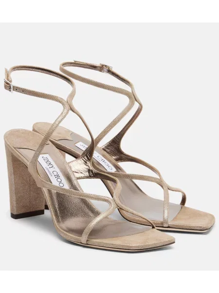 Sandale Jimmy Choo din piele de căprioară bej