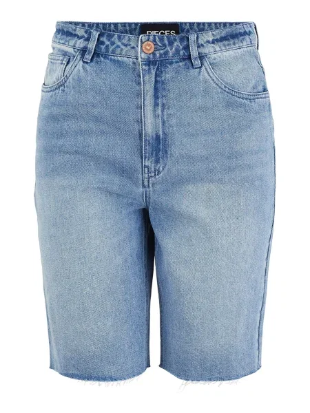 PIECES Jeans Via denim albastru