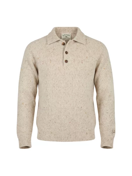 Sweter Mc2 Saint Barth wełniany beżowy