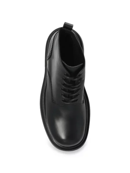 Botine Ami Paris cu șireturi din piele negru