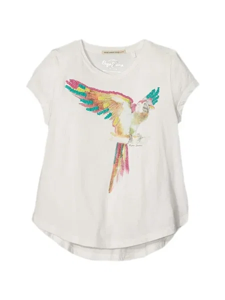 Tricou copii Pepe Jeans alb