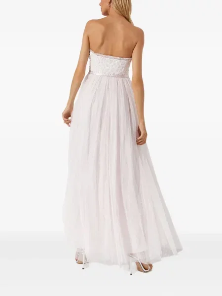 Rochie maxi Needle & Thread cu paiete de costum alb