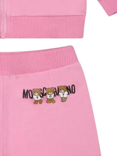 Komplet dresowy dziecięcy Moschino różowy