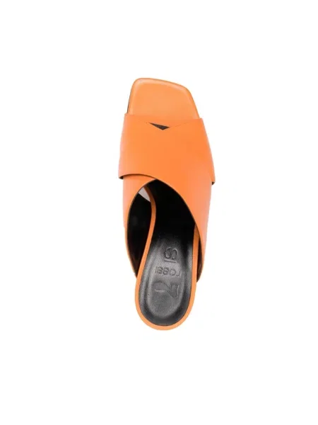 Klapki Sergio Rossi pomarańczowe
