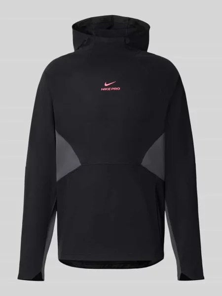 Bluza z kapturem o kroju regular fit z nadrukiem z logo Nike Training czarna