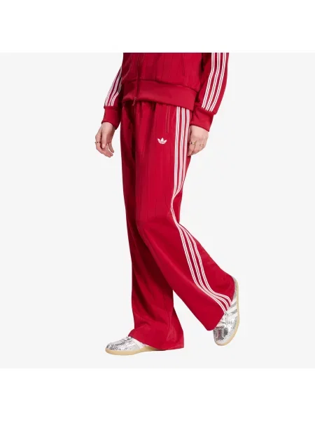 Pantaloni adidas Pinstripe Firebird Loose Trackpant Team Victory Red/ White/ Team Victory Red M alb