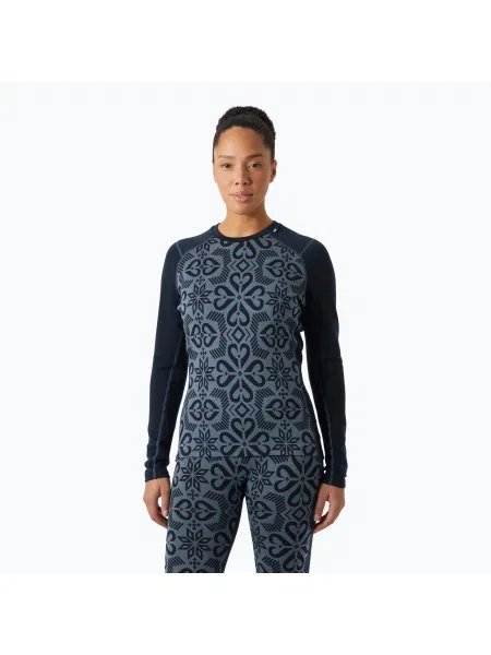 Tricou mânecă lungă Helly Hansen din lână merinos roz