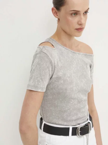 Тениска Answear Lab сиво