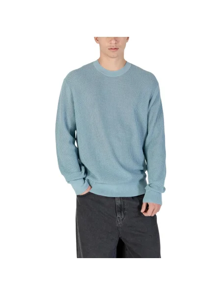 Pulover Calvin Klein Jeans plasă albastru