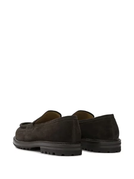 Pantofi loafer Henderson Baracco din piele de căprioară maro