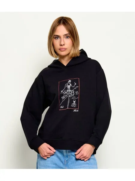Karl Lagerfeld Hanorac Le Ballet | Relaxed fit negru