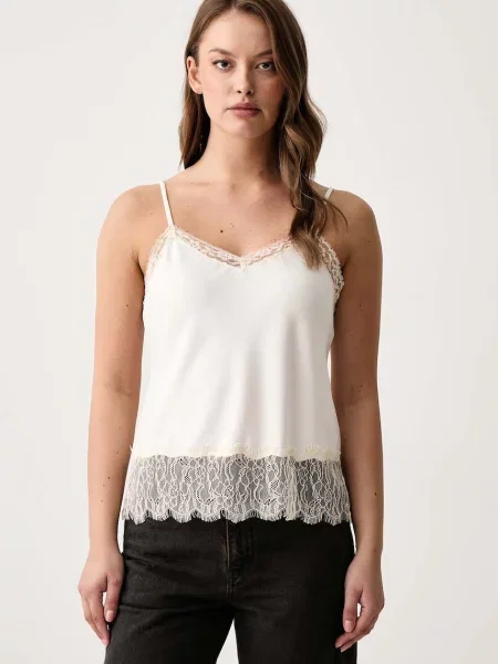 Levi's bluză cu bretele pentru femei LYNN CAMI alb