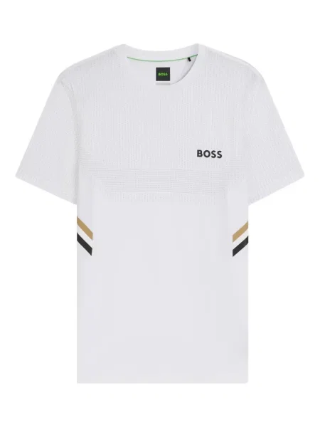 Ριγέ μπλούζα Boss λευκό