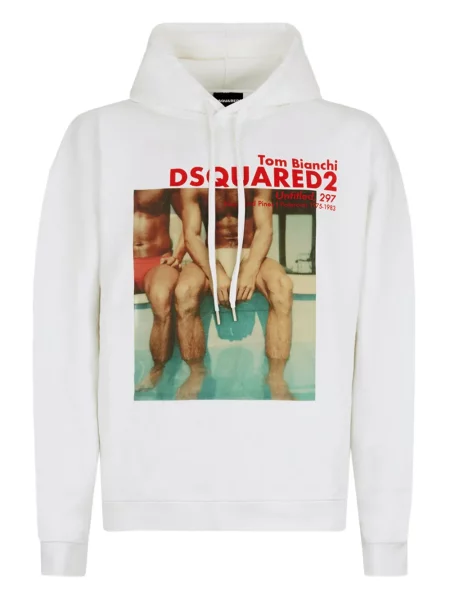 Hanorac cu glugă Dsquared2 alb