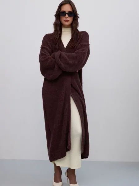 Кардиган Estro вовна/акрил коричневий