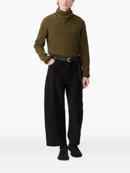 Pantaloni Studio Nicholson de catifea cord maro