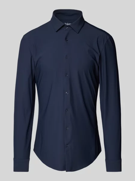 Koszula biznesowa o kroju super slim fit z kołnierzykiem typu kent Jake*s granatowa