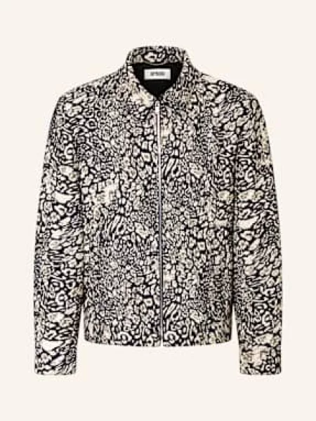 Drykorn Žakárová Bunda tmavě modrá béžová