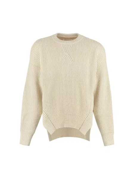 Dzianinowy sweter Jil Sander beżowy