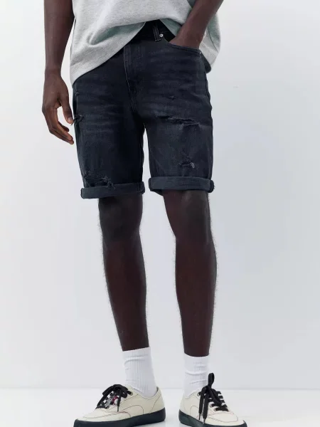 Pull&Bear Jeans denim negru
