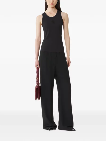Pantaloni Lanvin cu cordon negru
