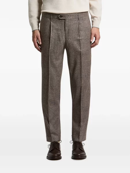 Pantaloni Peserico în carouri maro