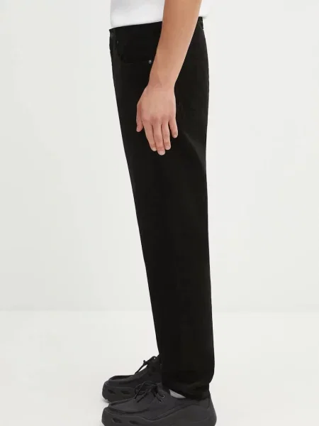 Κοτλέ παντελόνι Carhartt WIP Newel Pant ανδρικό μαύρο