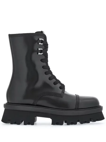 Botine Ferragamo chunky negru