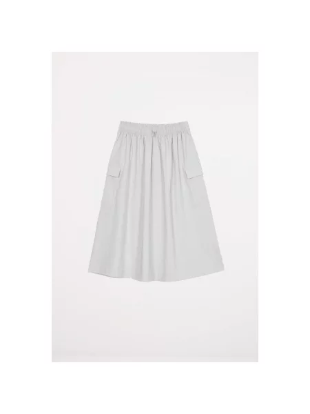 Midi-suknja New Balance iznad koljena siva