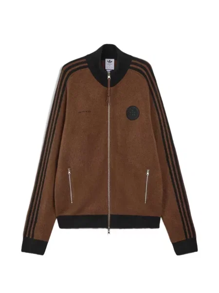 Pletená bunda Adidas hnědá
