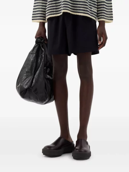 Pantaloni scurți Sunnei plisate negru