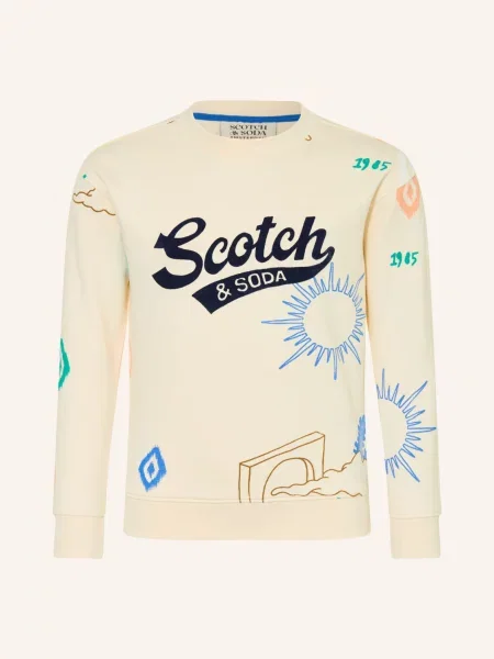 Scotch & Soda Mikina krémová / lososová zelená