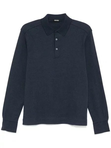 Polo Zegna din jerseu albastru