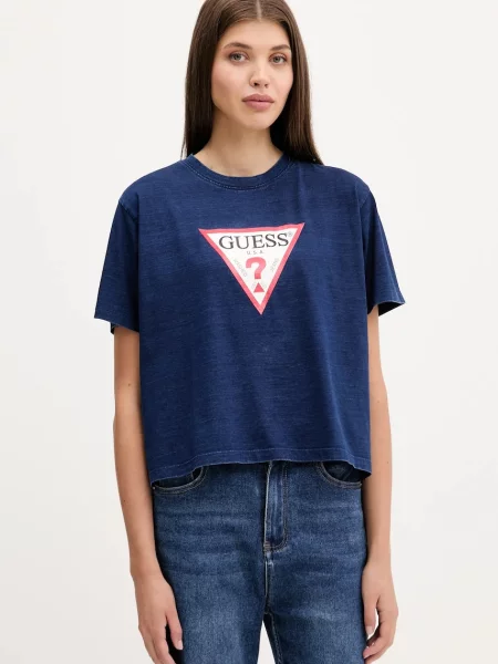 Тениска Guess Jeans синьо